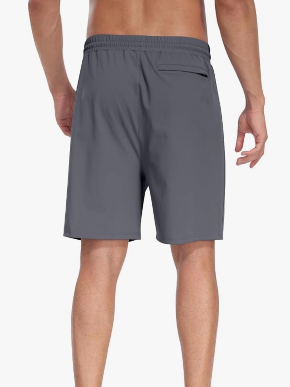 PARISDIARY 3 Pack Men's Athletic Running Shorts with Zipper Pockets, Gym Workout - Picture 3 of 5